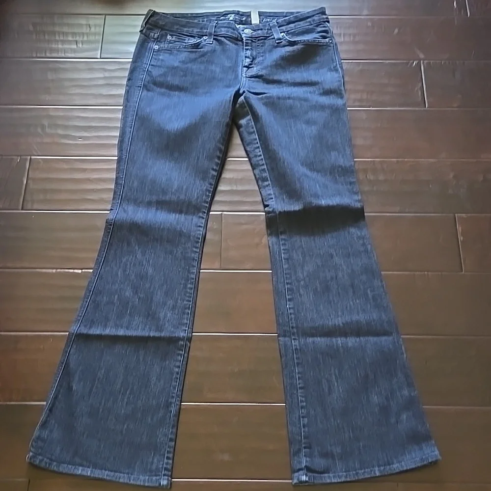 7 for All Mankind The Lexie Petite 'A' Pocket Bootcut Jeans Dark Wash EUC - 29 - Picture 3 of 12